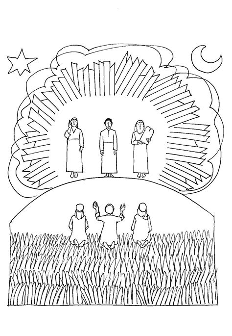 Jesus' Transfiguration - Printable - SundaySchoolist