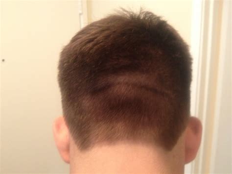 The Back Of My Husbands Head Showing His Horribly Uneven Haircut Yelp