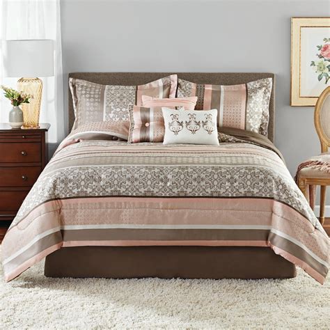 Mainstays 7 Piece Princeton Comforter Set Shams 3 Dec Pillows And Bed