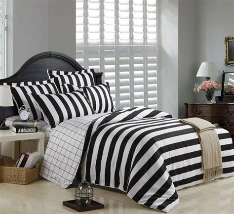 Black and white striped comforter set. 15 Black and White Bedding Sets | Home Design Lover
