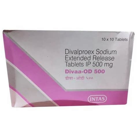 Divaa Od Divalproex Sodium Extended Release Tablets 500 Mg Intas