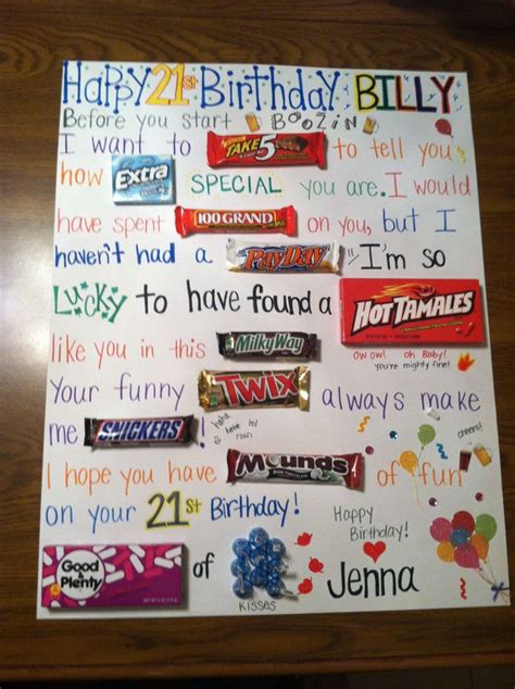 Birthday Candy Posters Candy Birthday Cards Candy Bar Posters Birthday Cards For Him Th