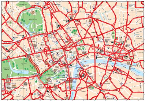 Map Of London Tourist Attractions Sightseeing And Tourist Tour