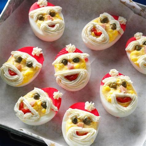 Santa Deviled Eggs Recipe Christmas Food Dinner Christmas Food