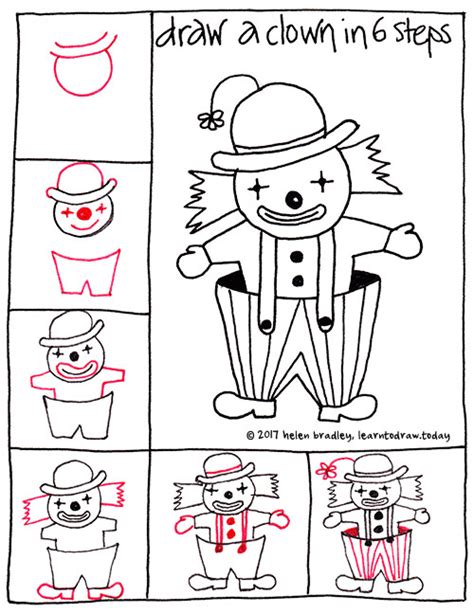 How To Draw A Cute Clown In Six Steps Learn To Draw