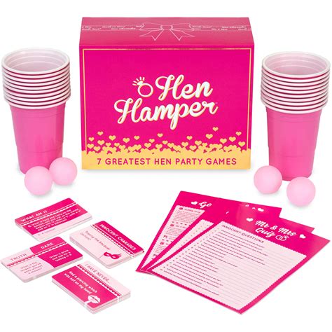 Buy Hen Hamper 7 Hilarious Hen Party Games Bubbly Pong Mr And Mrs