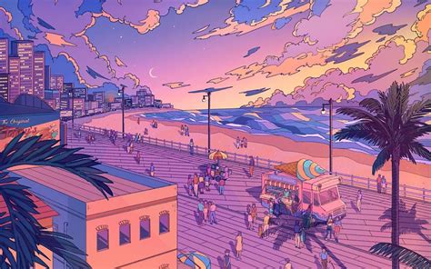 There are 69 kawaii pink aesthetic desktop wallpapers published on this page. Aesthetic Beach by midwinterdawn2880x1800 : wallpapers ...