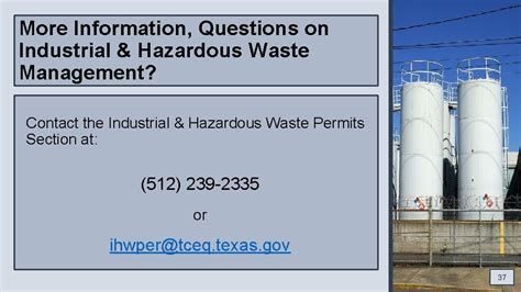 Industrial And Hazardous Waste Permits Ihw Section Process
