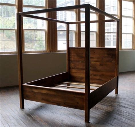 Rustic Barn Wood Queen Canopy Bed Farmhouse Canopy Beds Boston