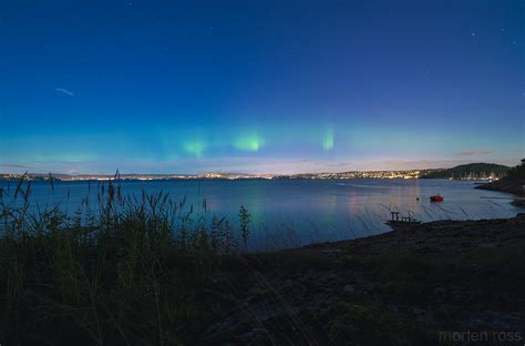 Northern Lights Aurora Borealis Over Oslo Morten Ross