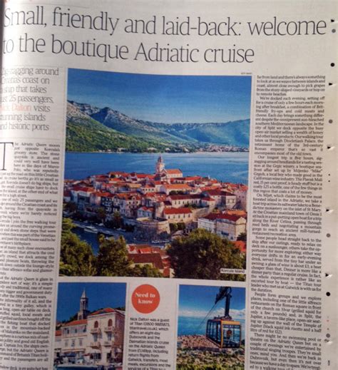 The Times Goes Cruising In The Adriatic The Dubrovnik Times
