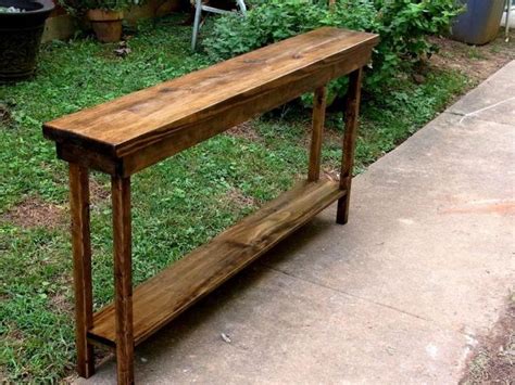 Alternately you can use store bought molding. Cheap And Easy Sofa Table DIY For Anyroom | Rustic console tables, Narrow sofa table, Rustic ...