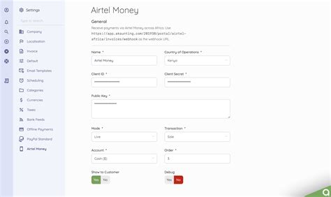 Airtel Money Africa Ödeme Metodu Uygulama Mağazası Akaunting