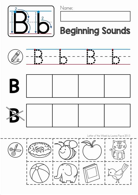 Free Back To School Alphabet Phonics Letter Of The Week B Beginning