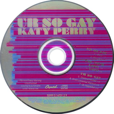 Carátula Cd De Katy Perry Ur So Gay Ep Portada