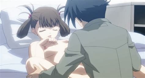 Itou Makoto Kuroda Hikari School Days Animated Animated  00s Bed Breasts Clothed Male