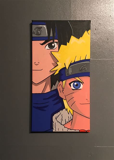 Anime Things To Draw On A Canvas Naruto Double Canvas Anime Canvas