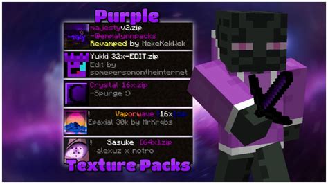 Top 5 Best Purple Texture Packs For Bedwars 189 Pvp Youtube