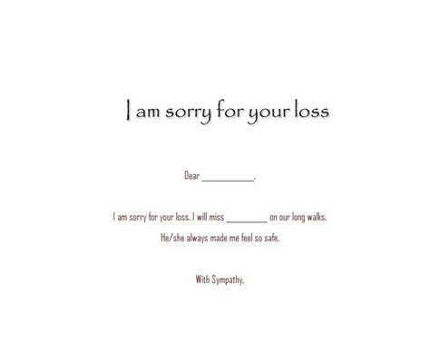 Home > letter templates > letter template: Sympathy | Free Suggested Wording by Theme | Geographics