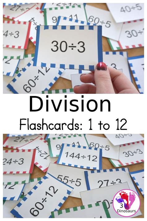 Free Division Flashcard Printable Division Flash Cards Flashcards