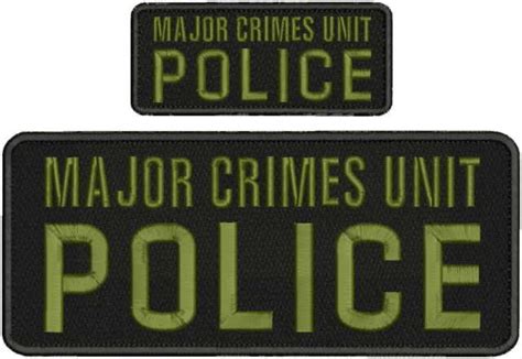 Major Crimes Unit Police Embroidery Patches 4 X 10 And 2x5hook On Back Od Ebay