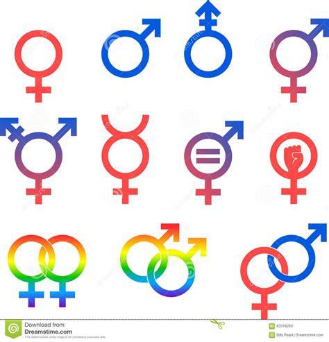 Gender Icon Set Stock Vector Illustration Of Hetero 63318263
