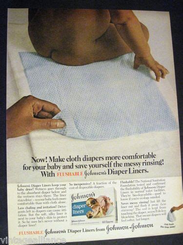 Flushable Liners For Cloth Diapers Made By Johnson 1973 Print Ad Ebay