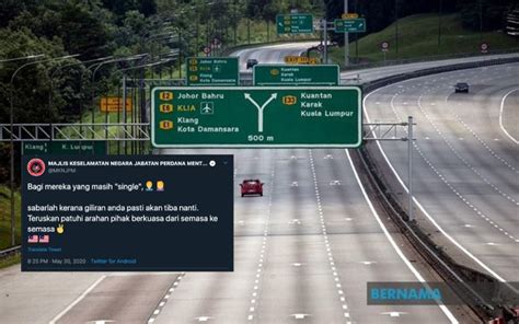 20 (majlis keselamatan negara arahan no. "Bagi Mereka Yang 'Single', Sabarlah…," 'Tweet' MKN Ini ...