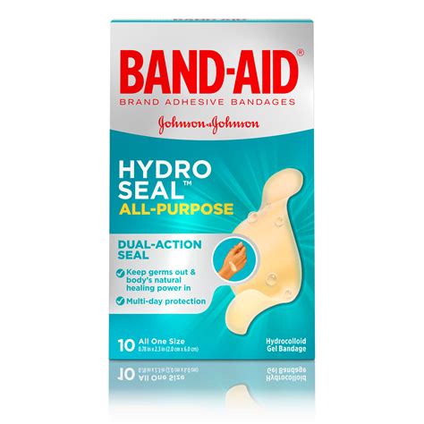 Band Aid Brand Hydro Seal All Purpose Adhesive Bandages 10 Count