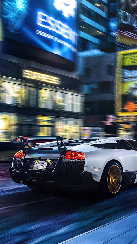1080x1920 Lamborghini Murcielago On City Roads 4k Iphone 76s6 Plus