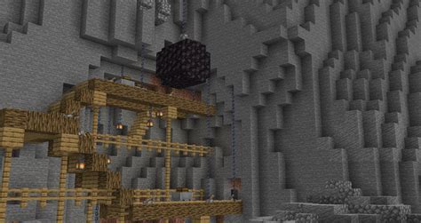 Mineshaft Build Using The New Chain Blocks Minecraft
