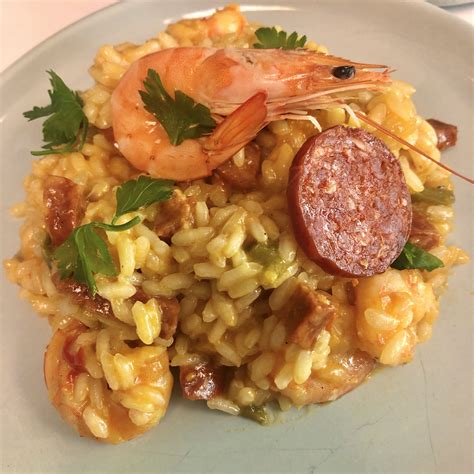 Risotto crevette chorizo