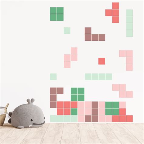 Tetris Blocks Style 4 Wall Decal Room Stickers Labels4school