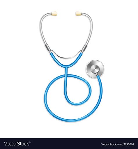 Blue Stethoscope Royalty Free Vector Image Vectorstock