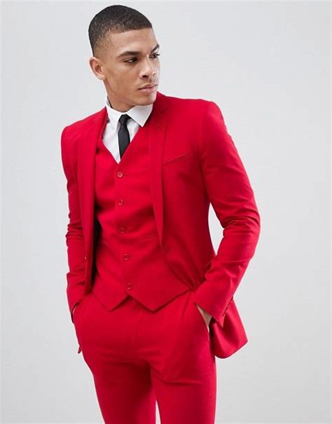 Imagealternatetext Mens Red Suit Fashion Suits For Men Prom Suits