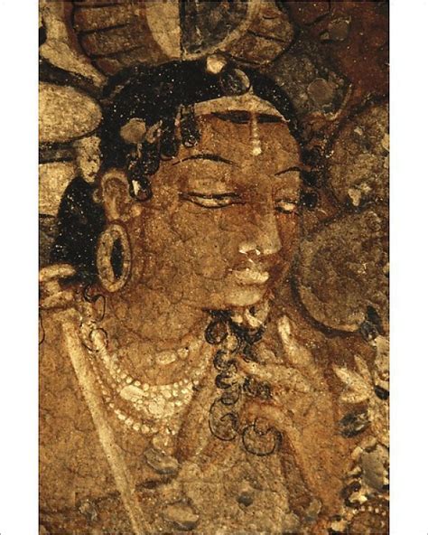 Photograph India Ajanta Ajanta Caves Face Of A Woman Detail 10x8