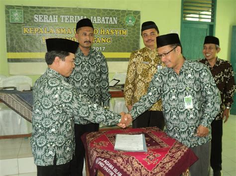 SMA WAHID HASYIM TERSONO: SERAH TERIMA JABATAN PERIODE ...