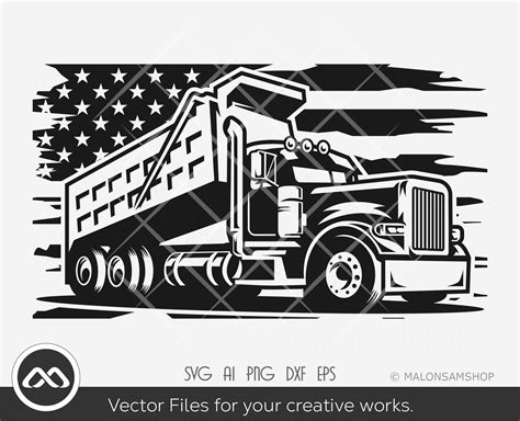 Big Rig Trucks, Dump Trucks, Digital Cut File, Digital Files, Sand And
