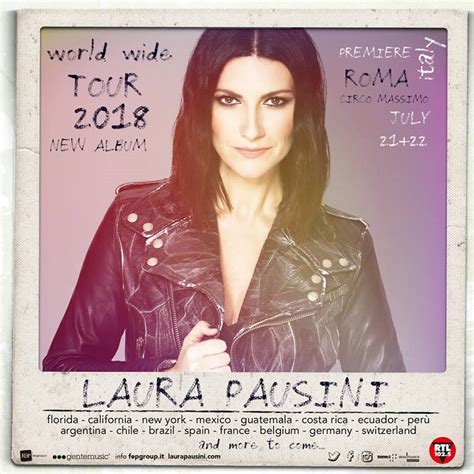 Per Laura Pausini World Tour Con 2 Tappe A Roma E Un Nuovo Album