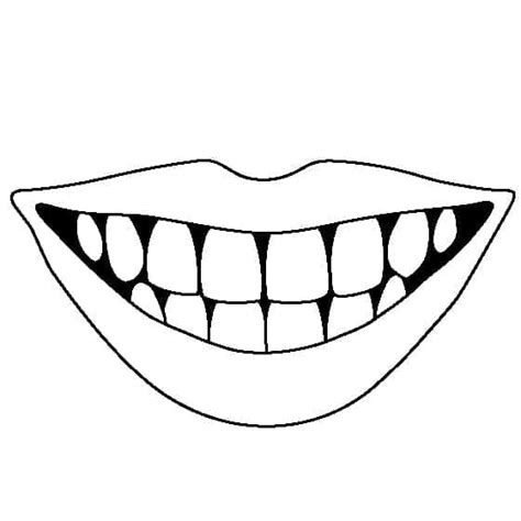 Happy Mouth Coloring Page Download Print Or Color Online For Free