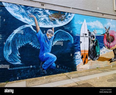 Aussie Spirit Is Celebrated In A Street Art Mural In A Suburb Of
