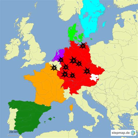 Generell kamen die polen dieses mal besser ins spiel und konnten recht schnell einiges an es gelang den schweden zwar erneut, den brückenkopf auszudehnen und die polnischen truppen auf. StepMap - 30jähriger Krieg - Landkarte für Deutschland