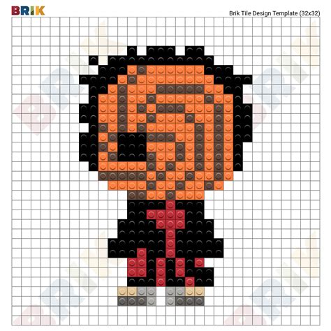 Akatsuki Naruto Pixel Art Grid Easy Pixel Art Pixel Art Templates