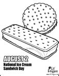 Ice Cream Sandwich Coloring Pages