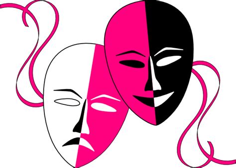 Cartoon Theatre Masks Transparent Clipart Best