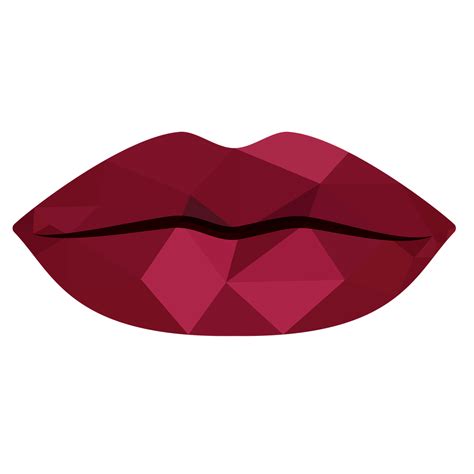 Download Red Polygonal Lips Royalty Free Stock Illustration Image