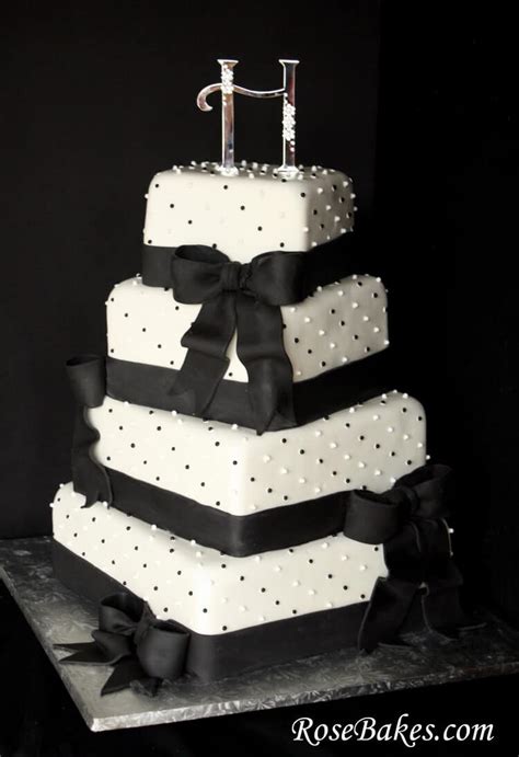 Included are simple and intricate cake designs, yummy cake shapes and colours and styles. Black & White Wedding Cake