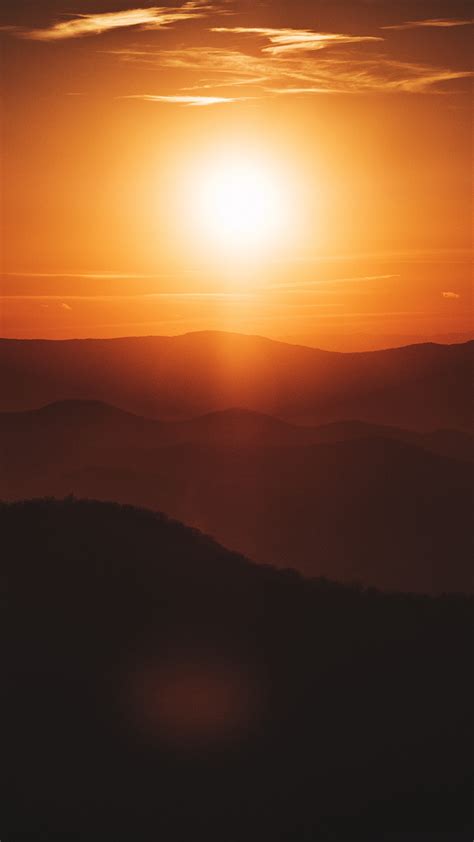 Sun Sunset Hills Wallpaper 1080x1920