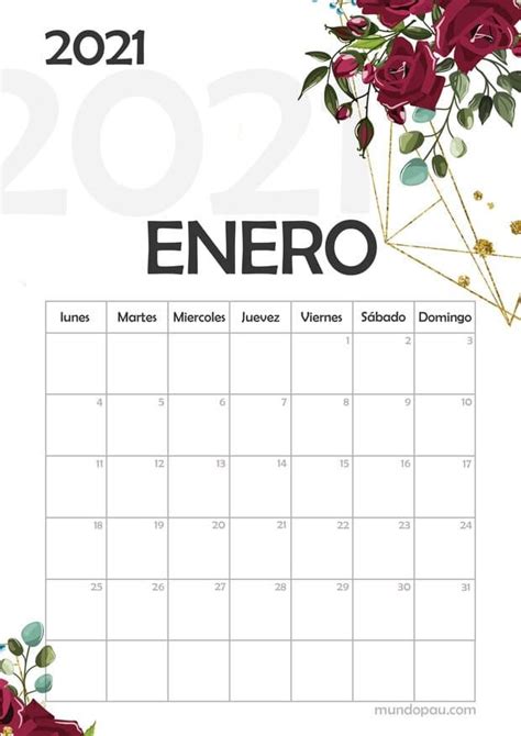 Calendario De Enero 2021calendarios2021 Calendario2021