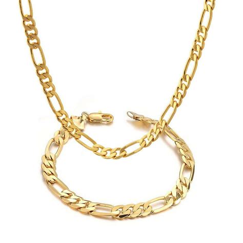We did not find results for: Mens 18k Yellow Gold Plated 24in Figaro Chain Necklace 5.6 MM & Bracelet Set | eBay